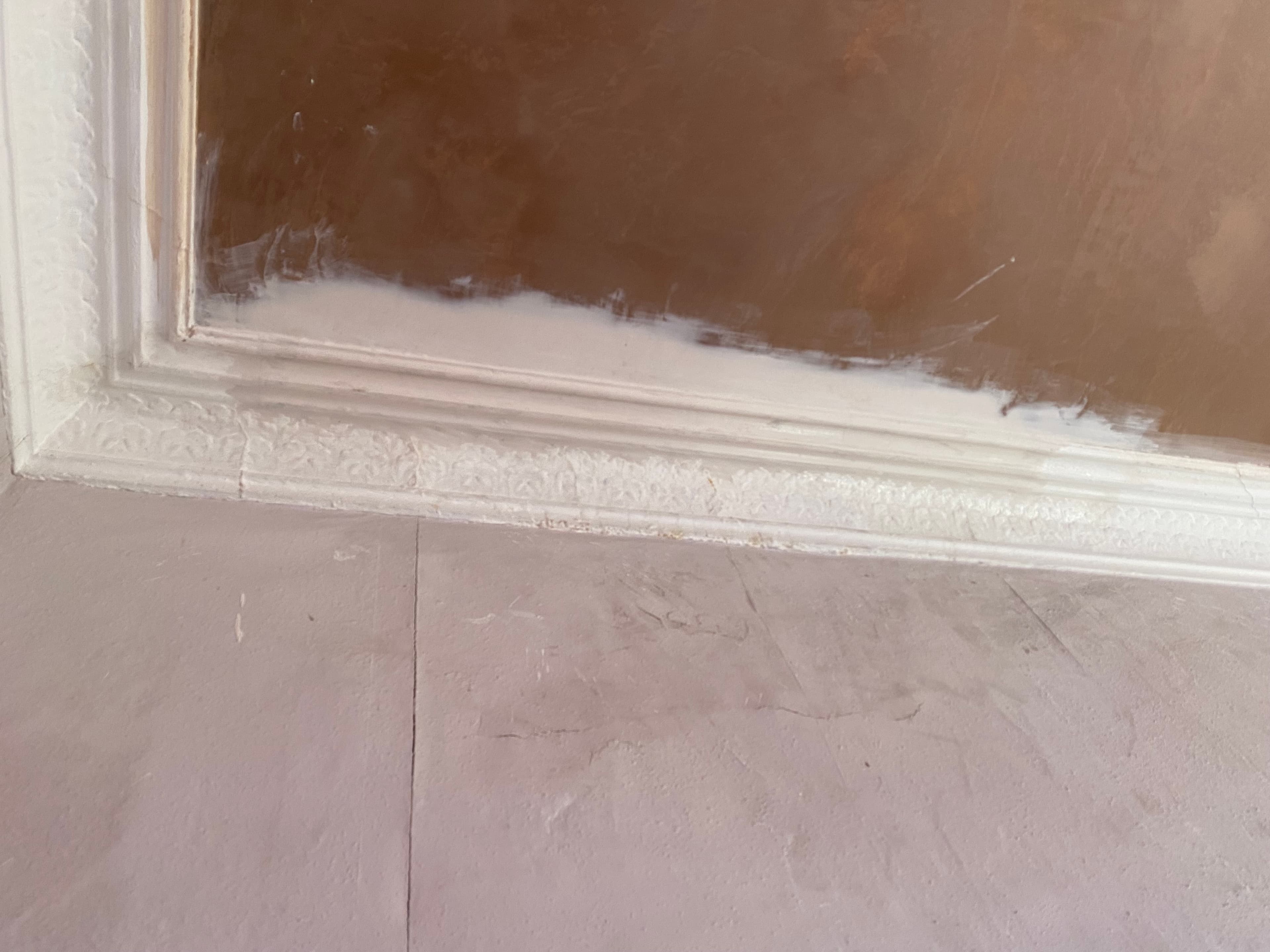 Tenement ceiling after plastering