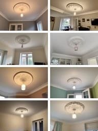 Plaster ceiling rose with leaf detail