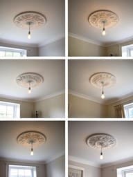 Wide ornamental plaster ceiling rose