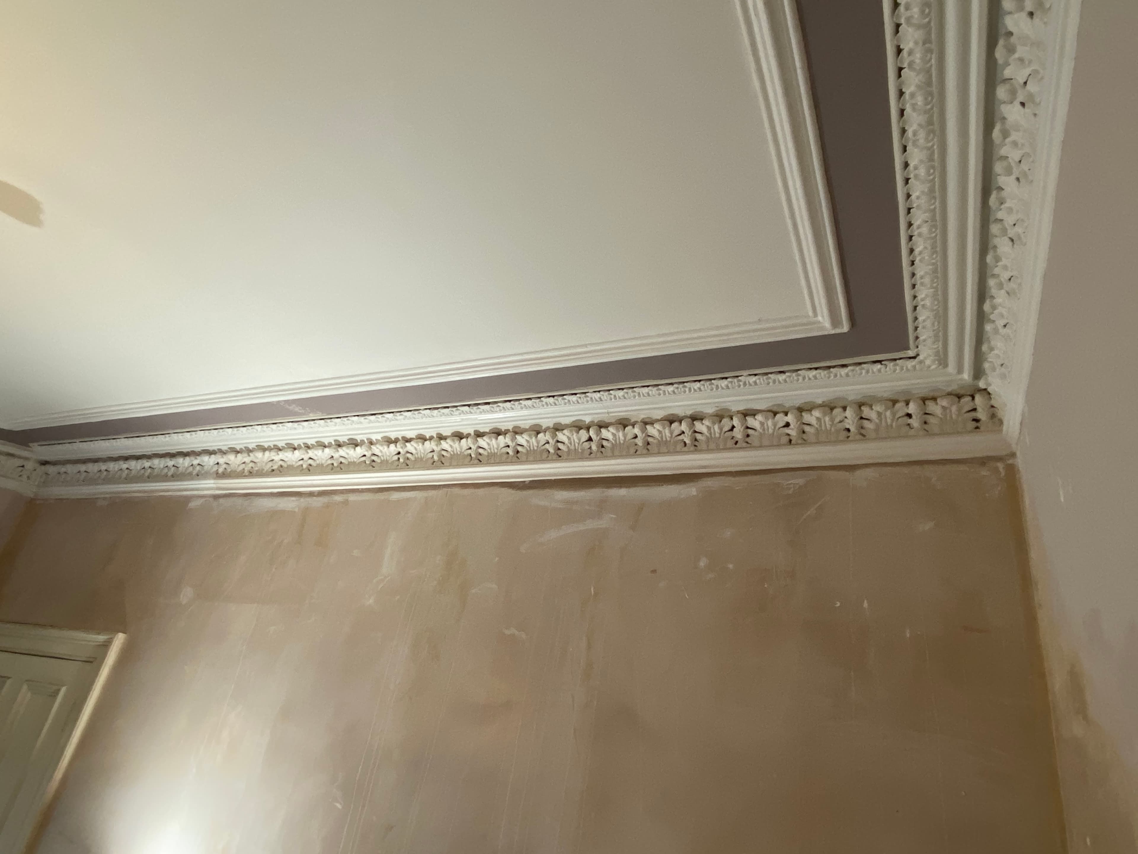 New cornice run after plastering