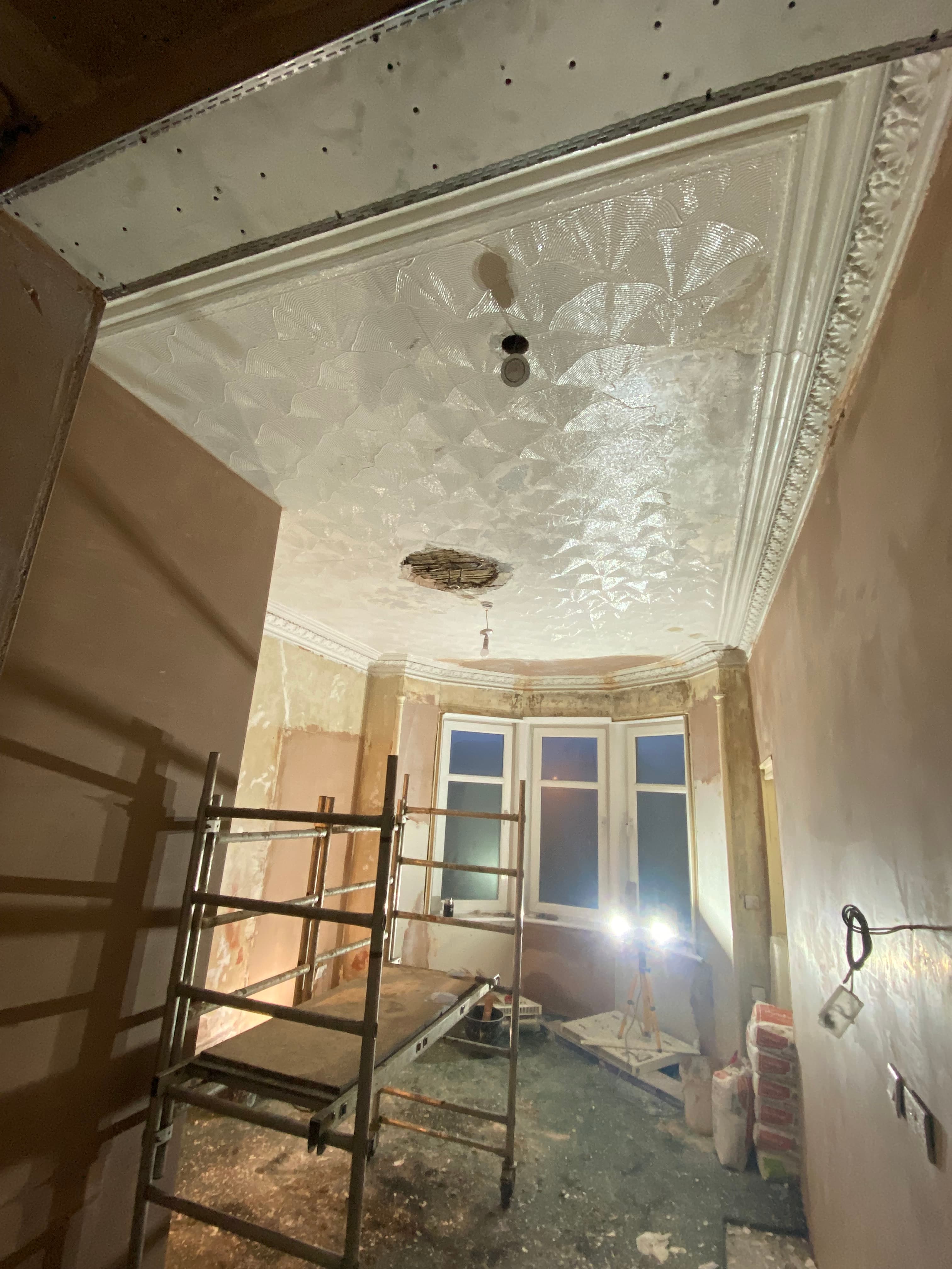 Ornamental cornice after restoration