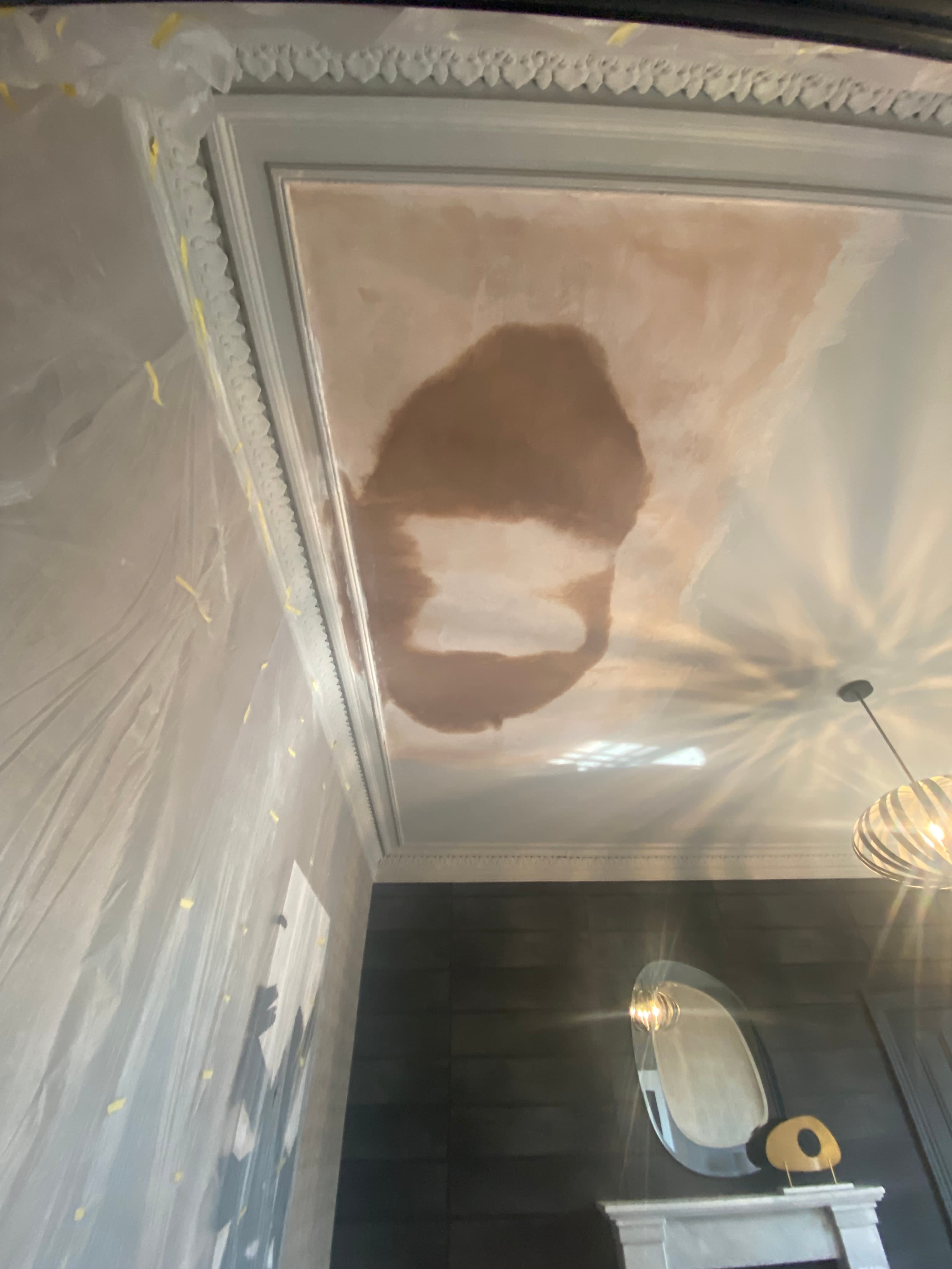 Cornice restoration in a period room