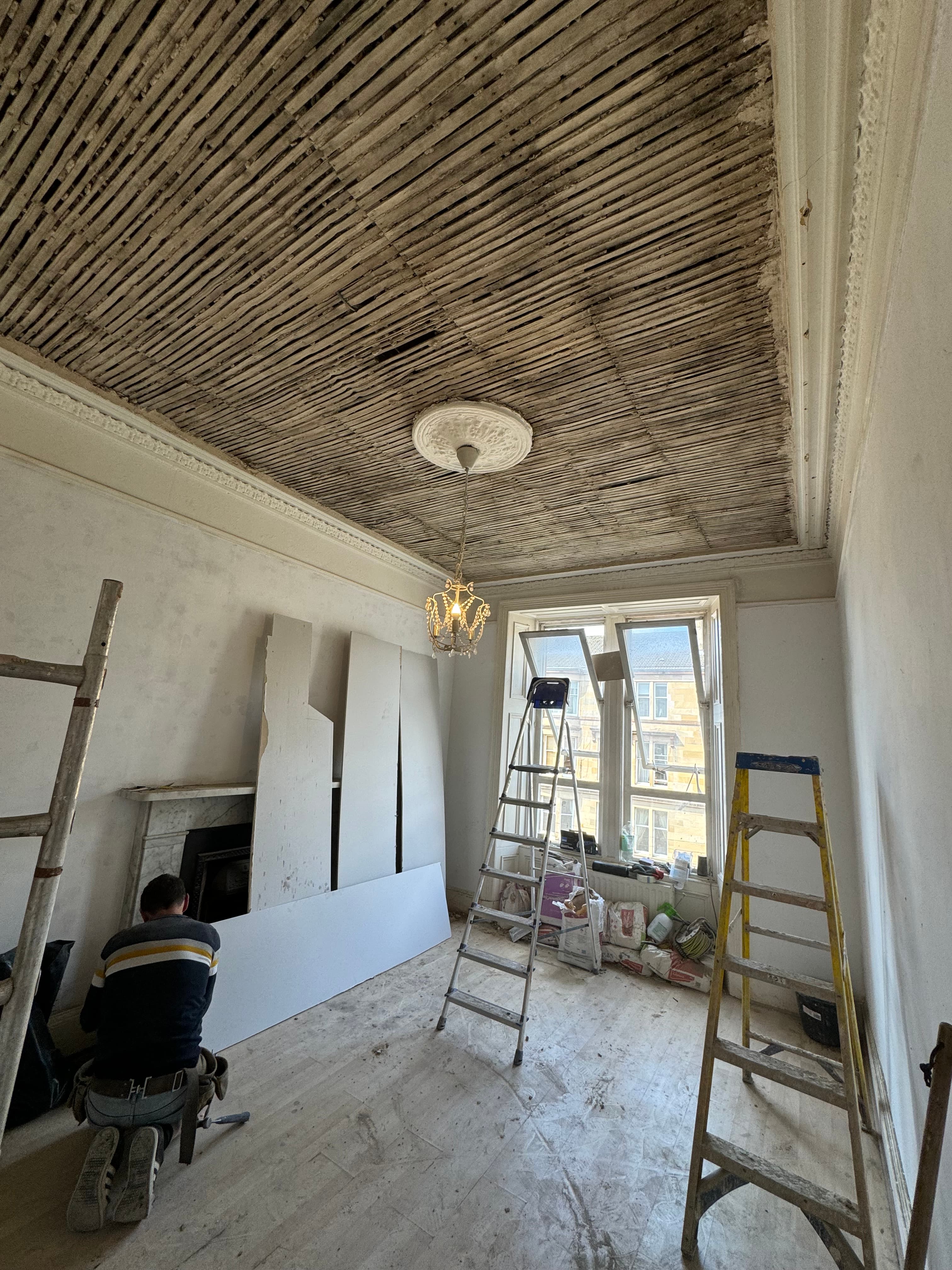 Ornamental plaster after restoration