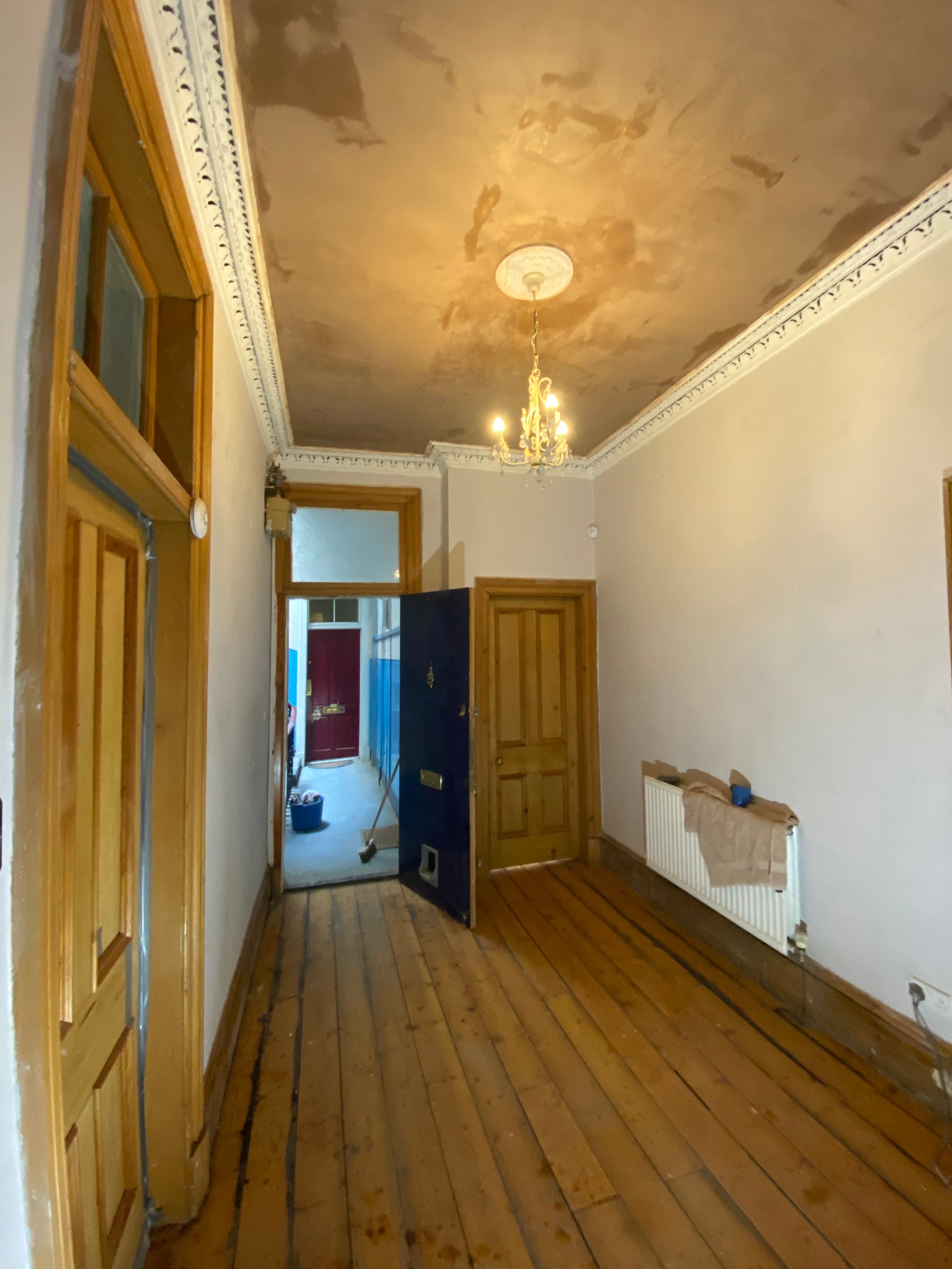 Tenement plaster after repair