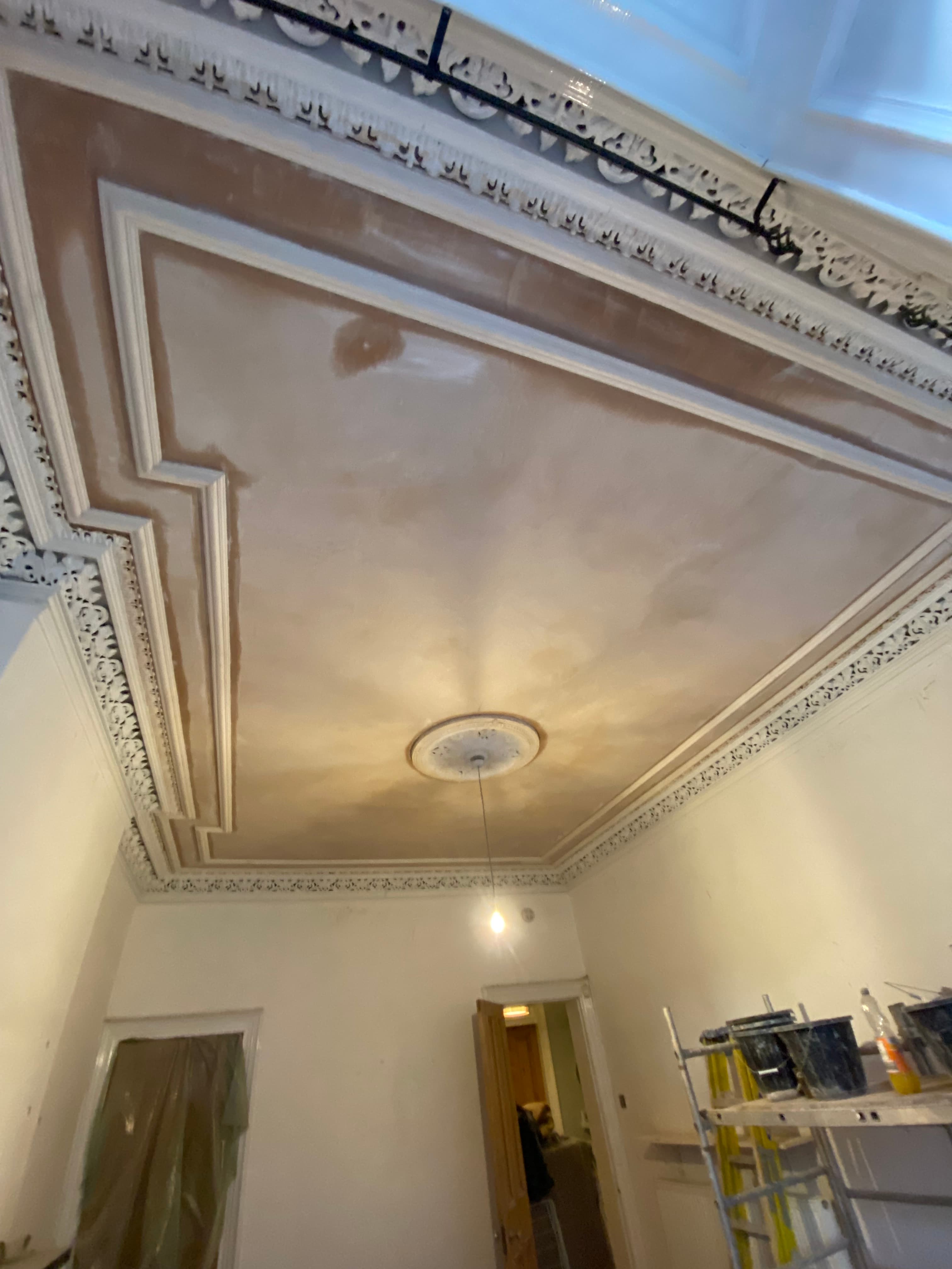 Ceiling replaced after water damage