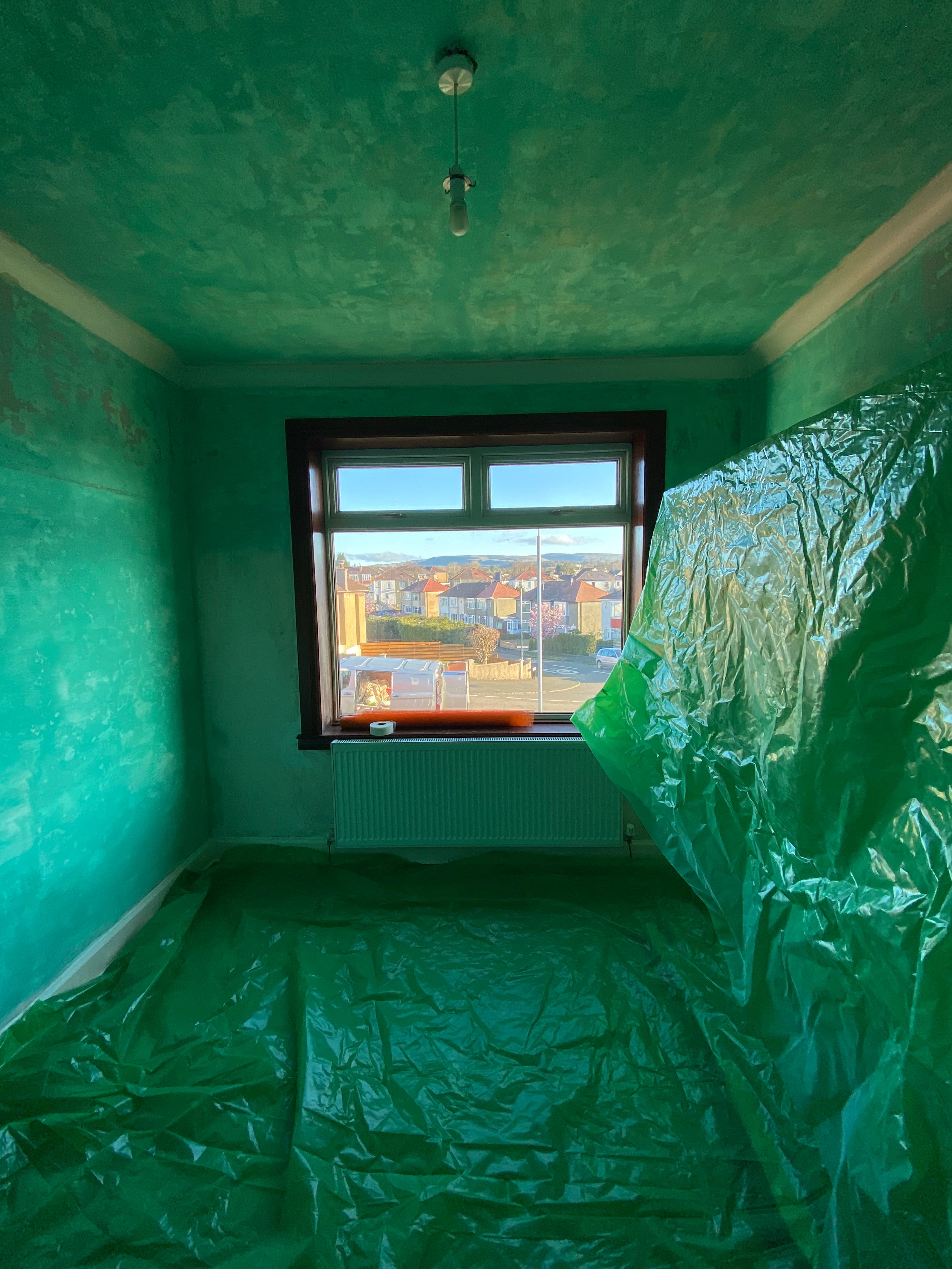 Window reveal after plastering